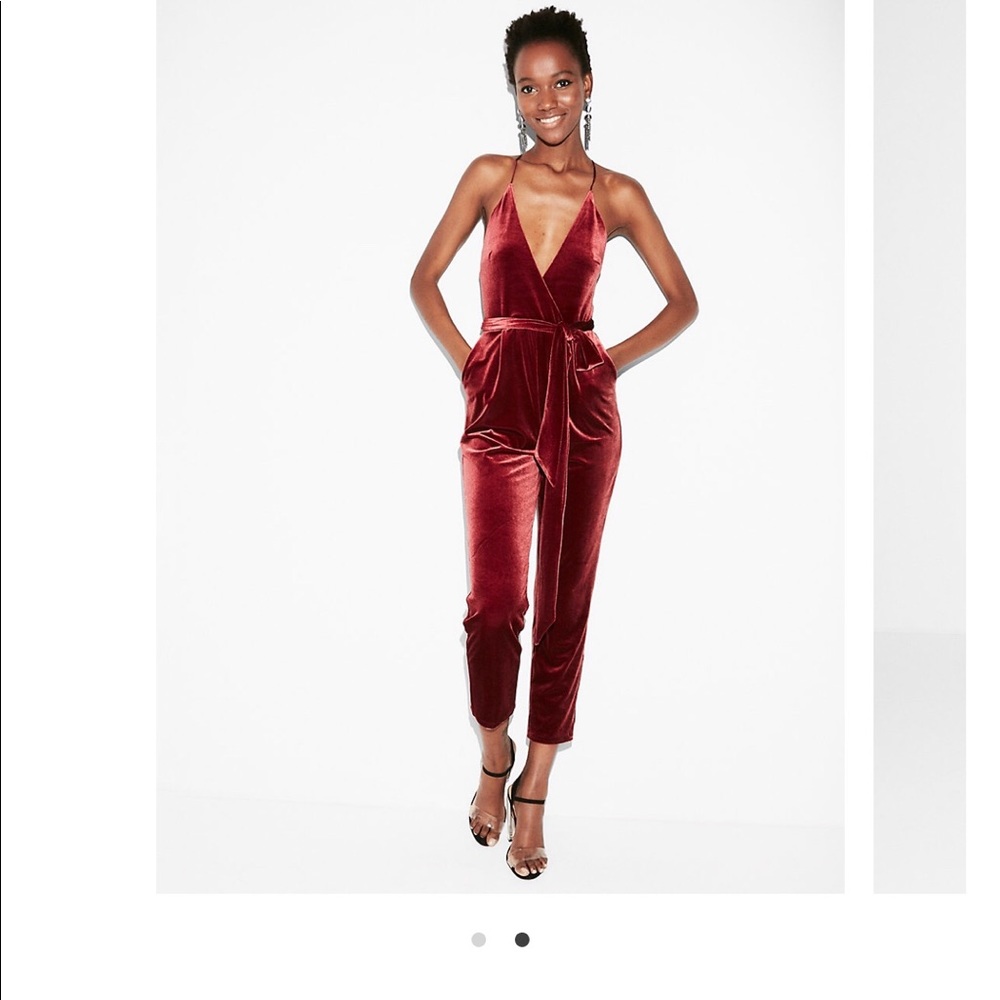Petite Velvet Jumpsuit